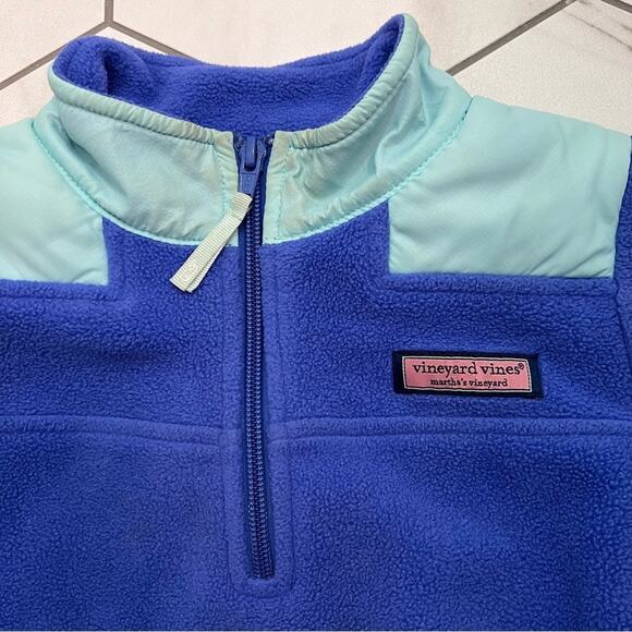 Vineyard Vines Blue Fleece 1/4 Zip Pullover Size XS 5-6 - Picture 2 of 9